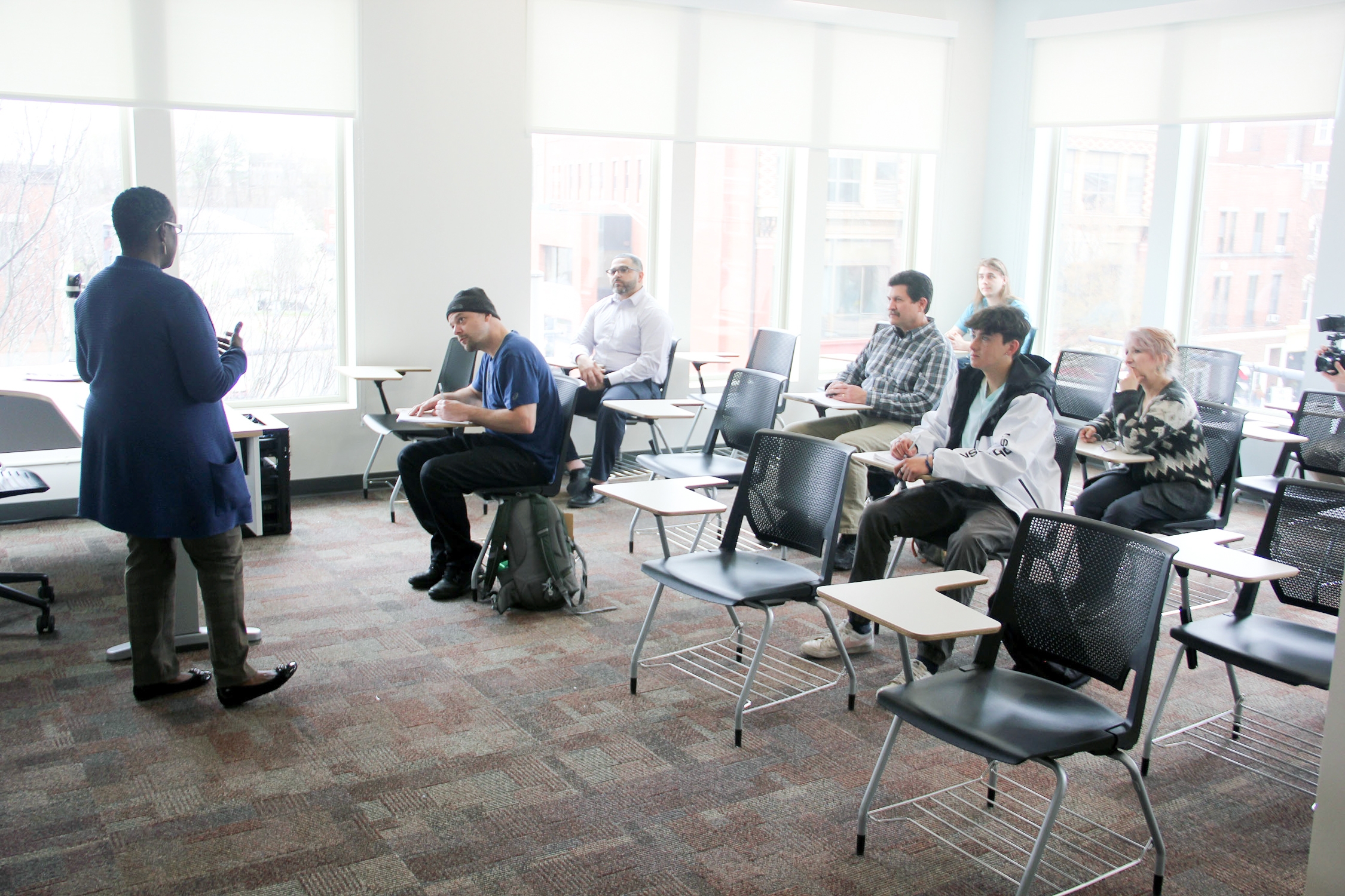 NVCC Danbury.MS.professor Lectures In Classroom Class Listens 7